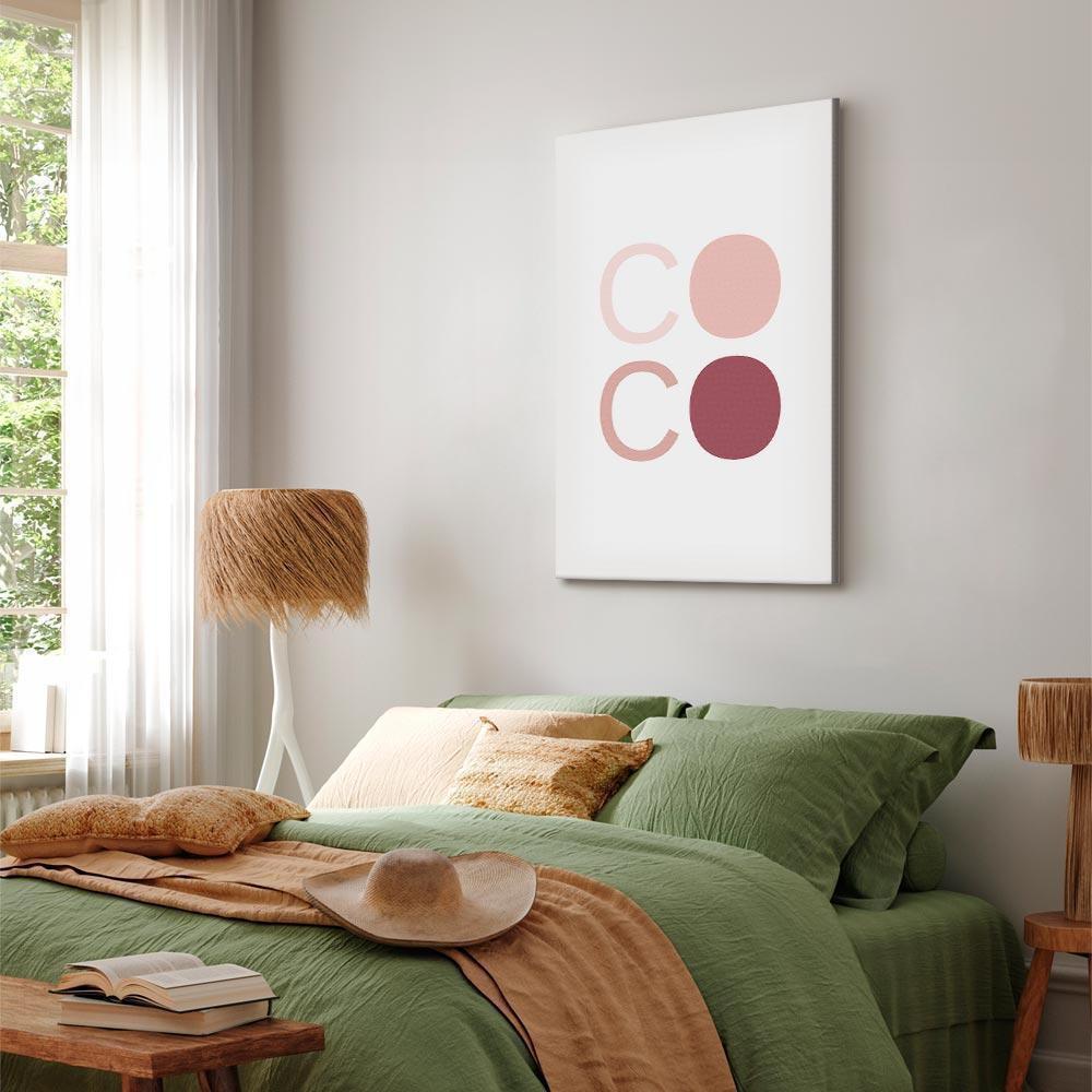 Leinwandbild - Pink Coco (1 Part) Vertical