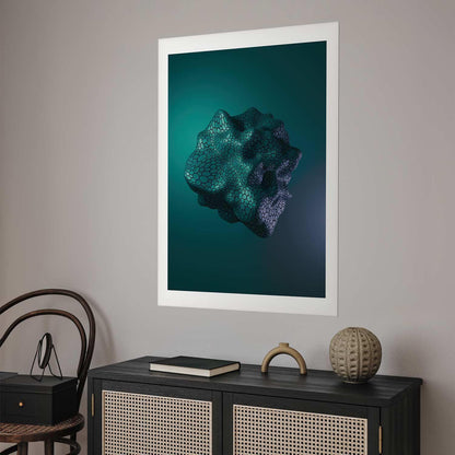 Decorative "Poster - Gamma" in modern living room setting with abstract design.