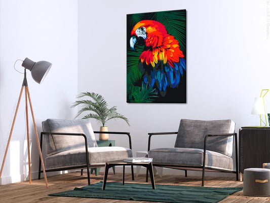 Malen nach Zahlen Parrot Geschenk - tropisches Papagei-Motiv für kreative Entspannung