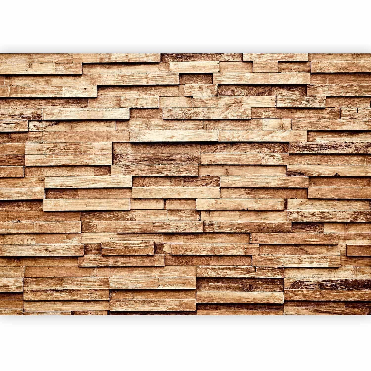 Fototapete Palisade – Elegantes Linienmuster in Naturtönen