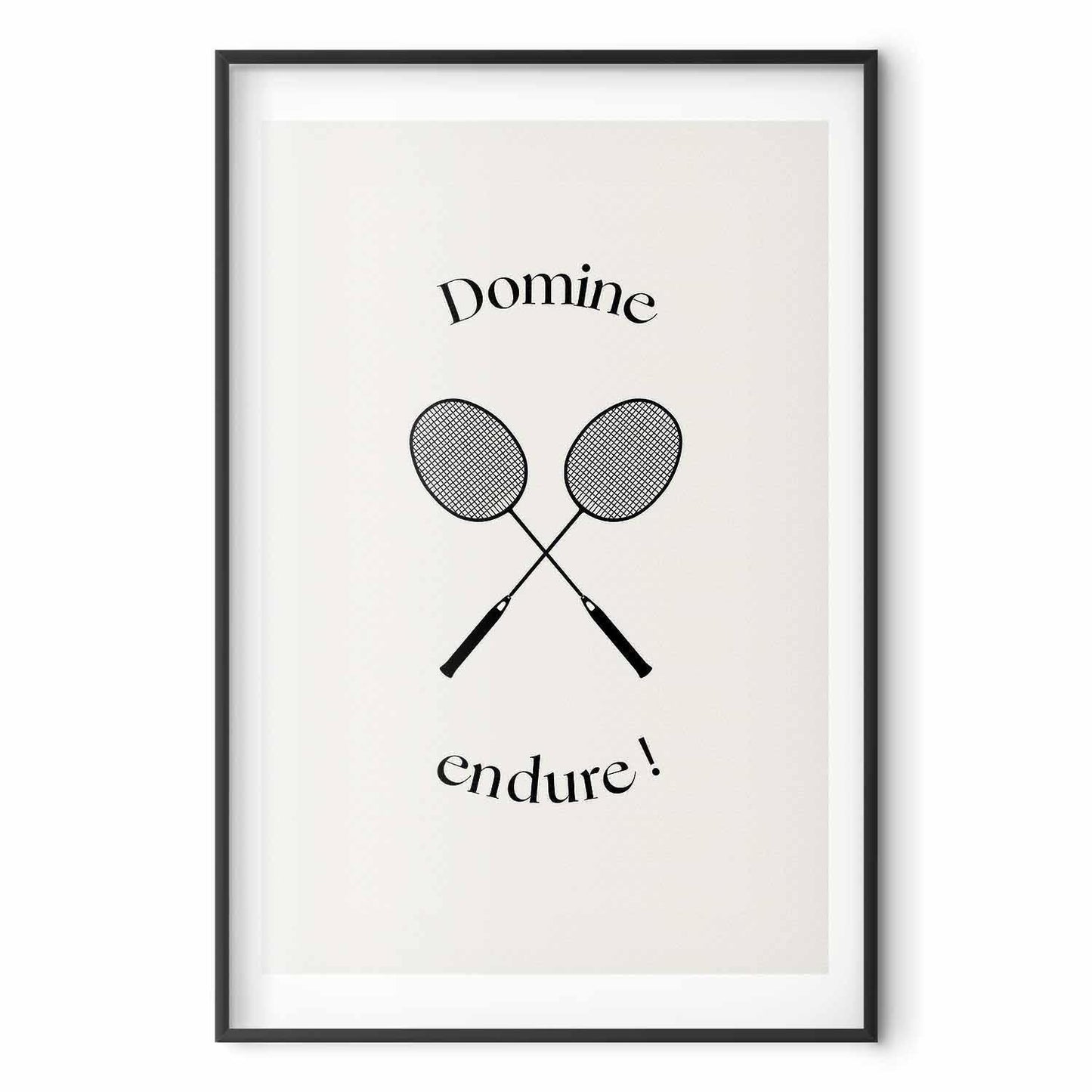 Poster - Summer Games - Badminton Rackets on a White Background