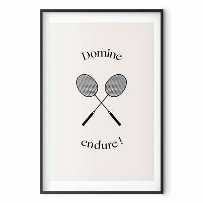 Poster - Summer Games - Badminton Rackets on a White Background