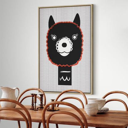 Leinwandbild - Decorative Alpaca (1 Part) Vertical