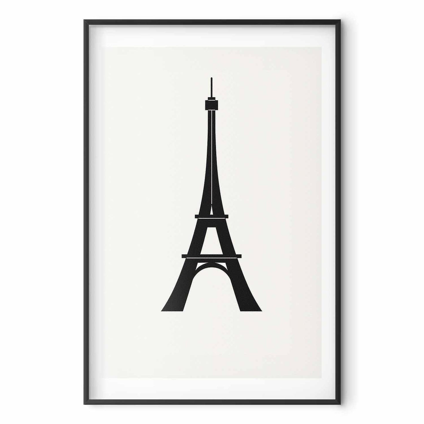 Poster - Eiffel Tower Simple Black-and-White Graphic