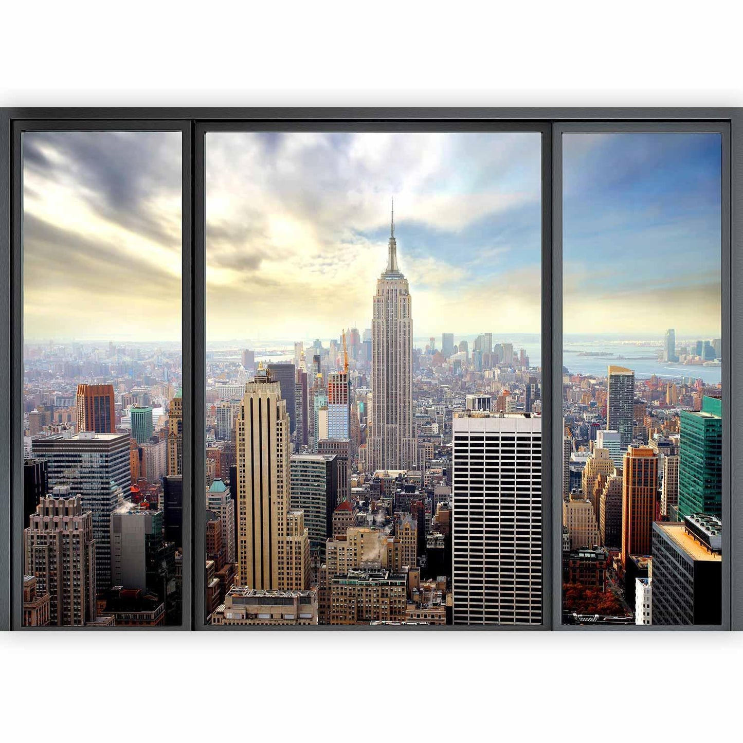 Fototapete – Stadt hinter Glas | Urbanes Design mit moderner Struktur Sawelt