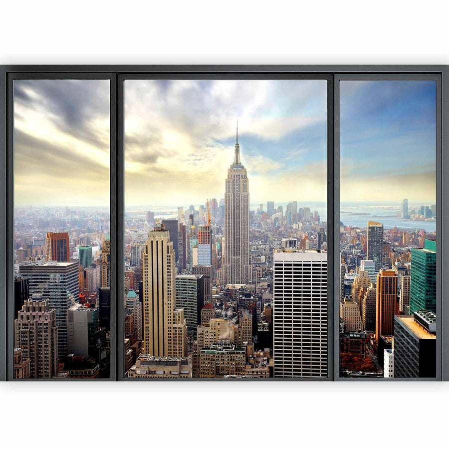 Fototapete – Stadt hinter Glas | Urbanes Design mit moderner Struktur Sawelt