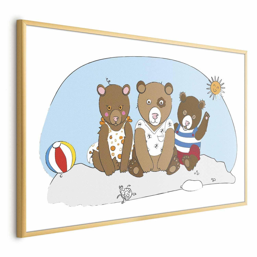 Poster - Bears on the Beach Artgeist