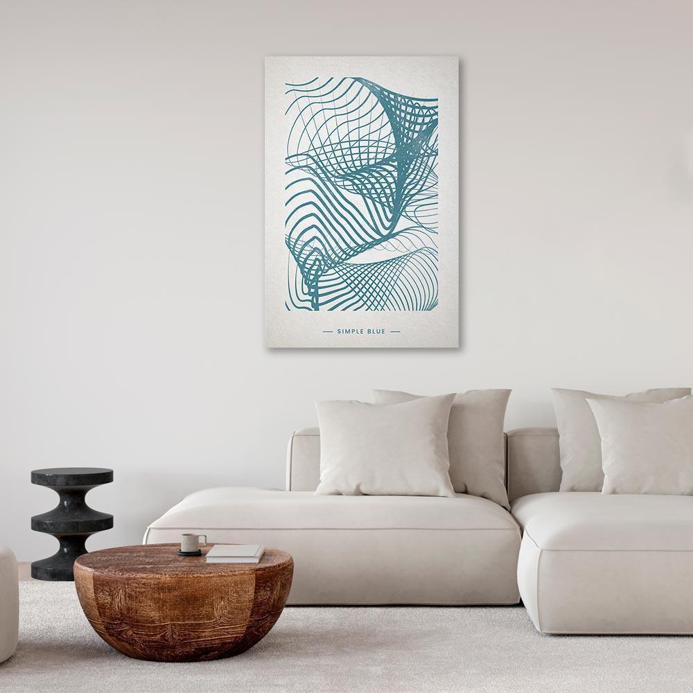 Leinwandbild - Simple Blue (1 Part) Vertical