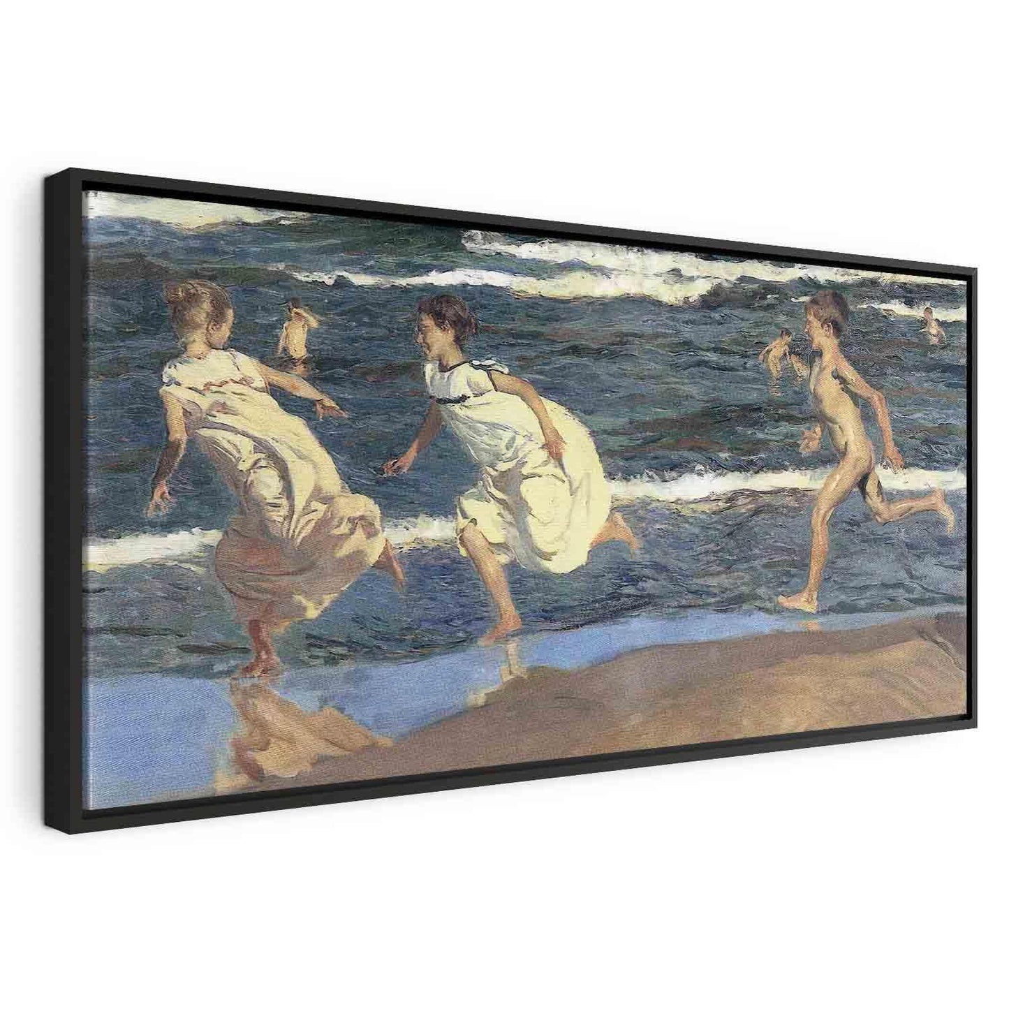 Leinwandbild - Joaquín Sorolla y Bastida – Running along the Beach