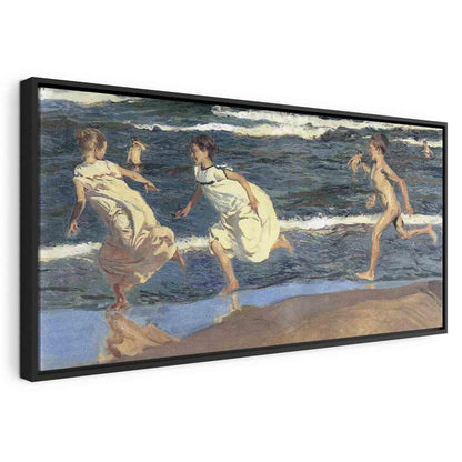 Leinwandbild - Joaquín Sorolla y Bastida – Running along the Beach