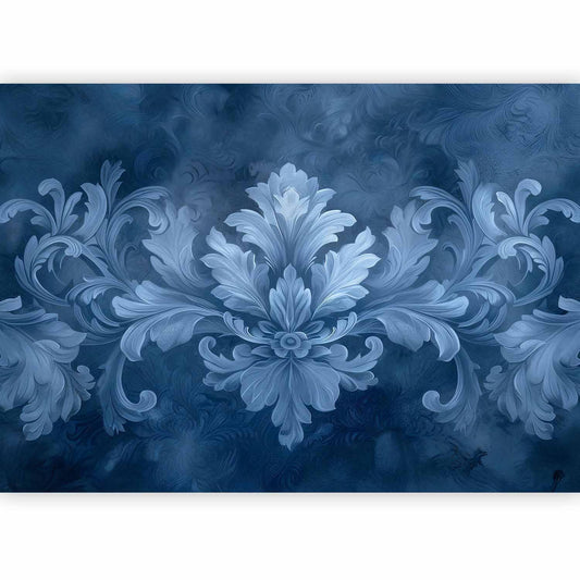 Fototapete - Ornament in Blue and Cool Colors Dark Blue Decoration Artgeist