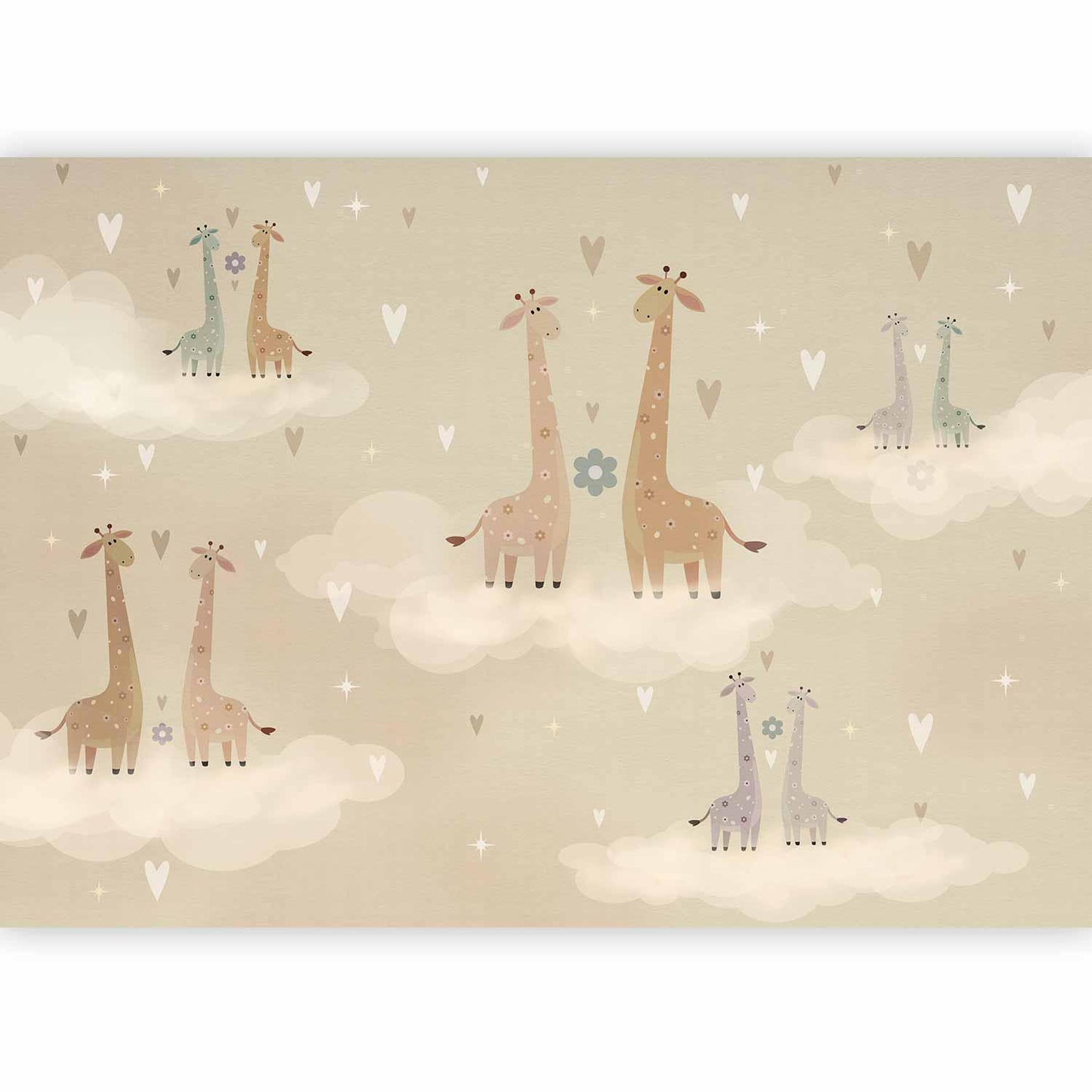 Fototapete - Giraffes in Love Artgeist