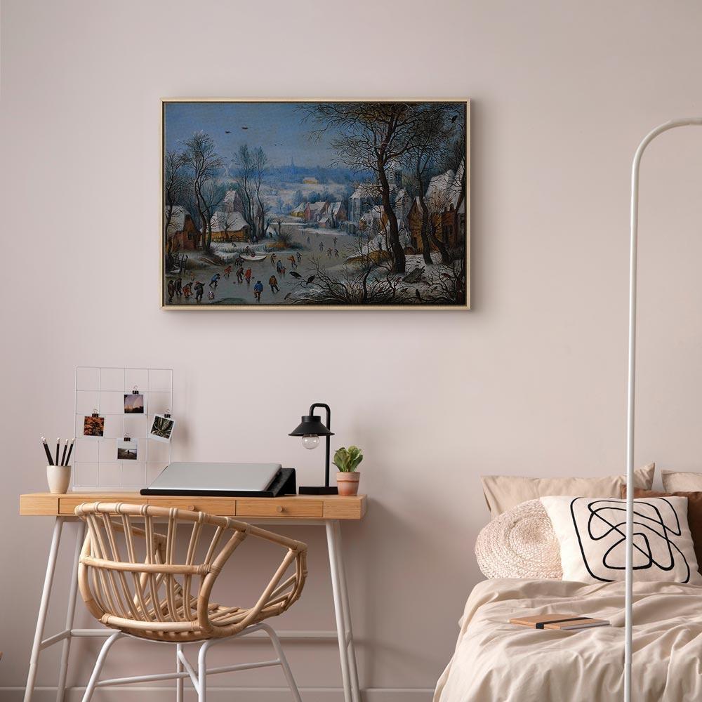 Leinwandbild - Pieter Brueghel the Younger – Winter Landscape with a Bird Trap