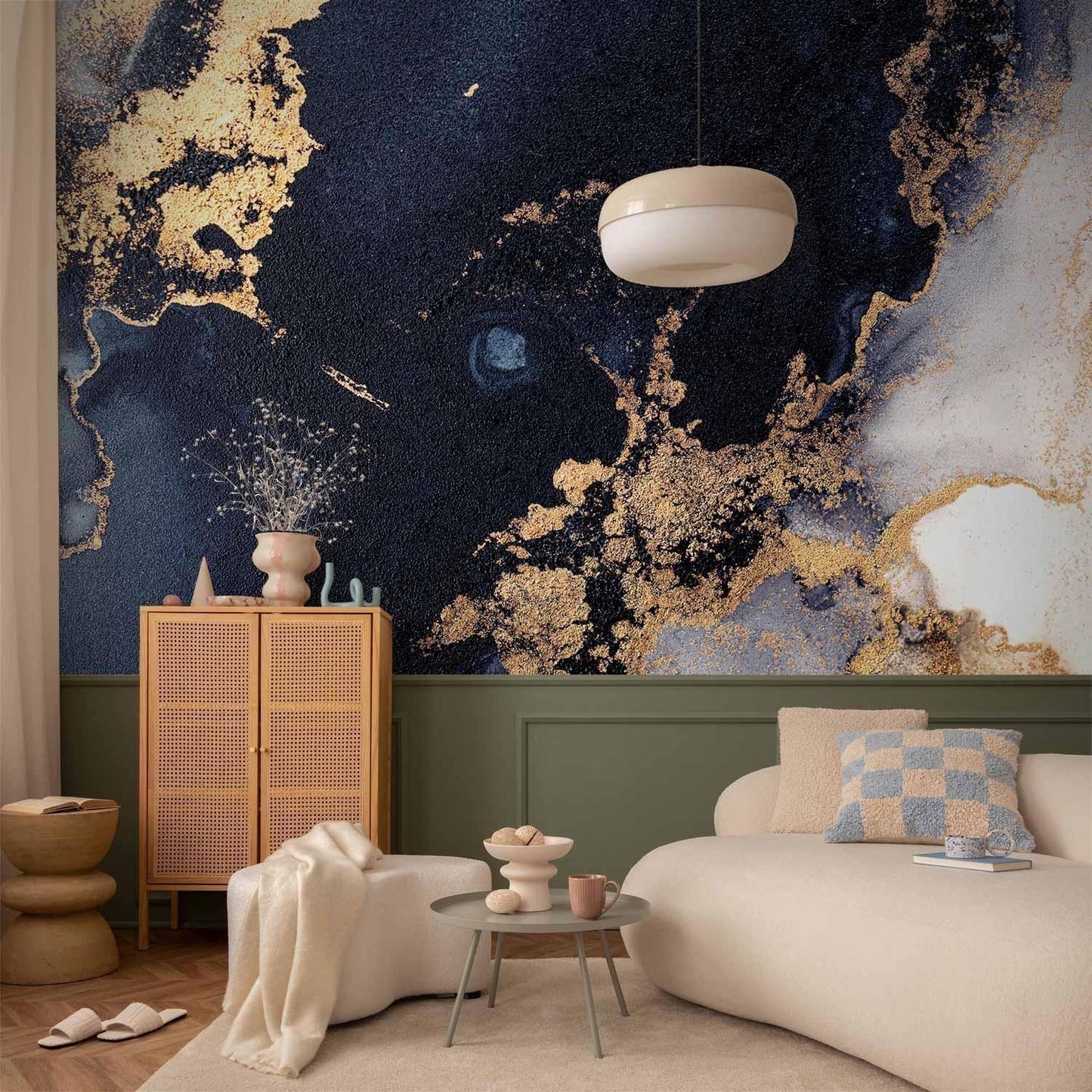 Fototapete - Marble and Garnet - Abstract Textured Pattern Inspired by a Starry Sky Artgeist