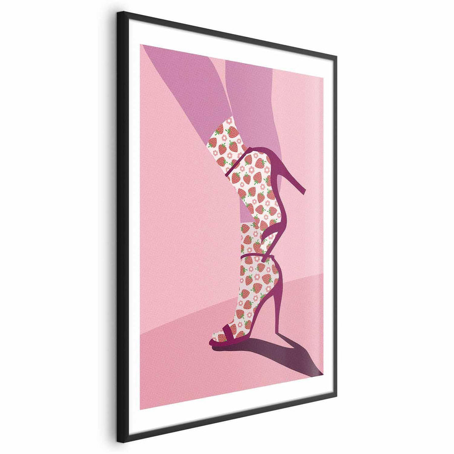 Poster Erdbeersocken – Verspielt, frech & modern