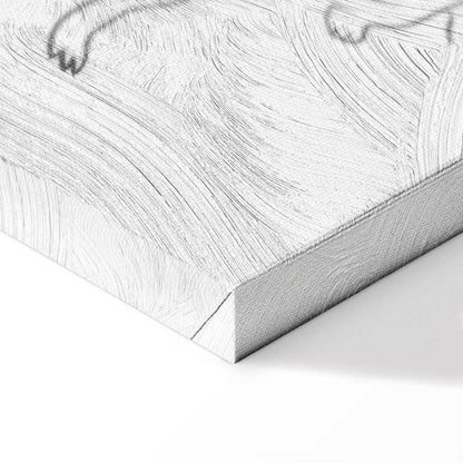 Leinwandbild - Animal Patrol (1-part) - Meerkats on Black and White Background