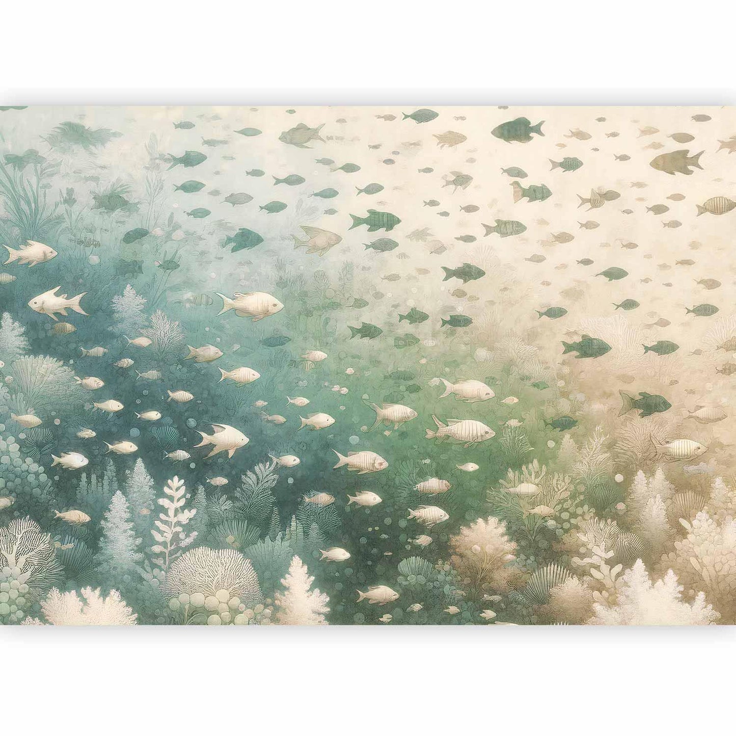 Fototapete Meereswelt – Unterwasserleben im japanischen Stil