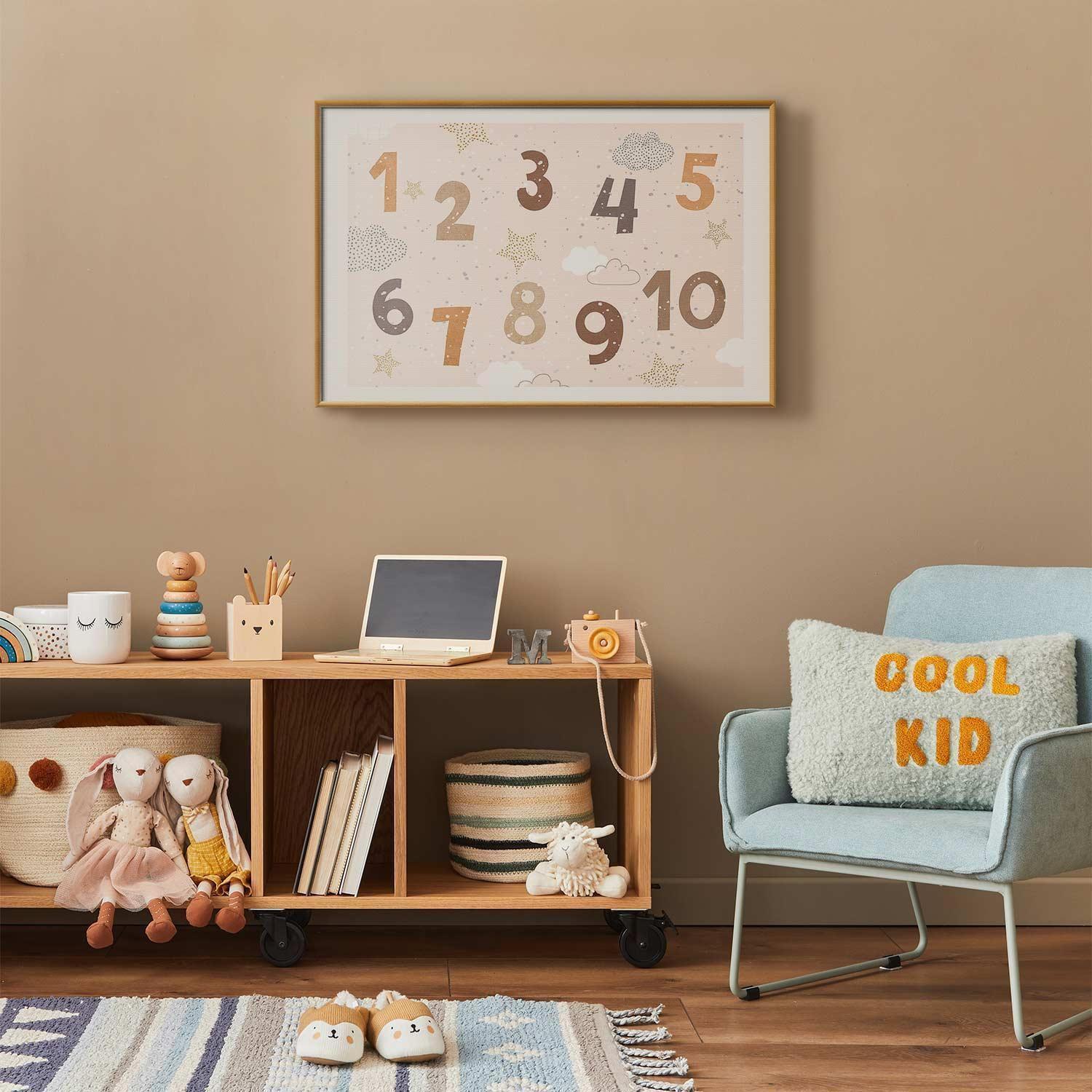 Poster - Numbers with Falling Snow Artgeist