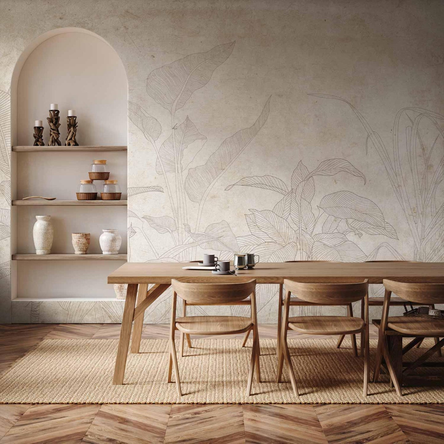 Fototapete - Subtle Exotic Plants