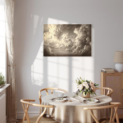 Leinwandbild - Whisper of Illuminated Clouds: Soft Play of Light in the Theater of the Heavens