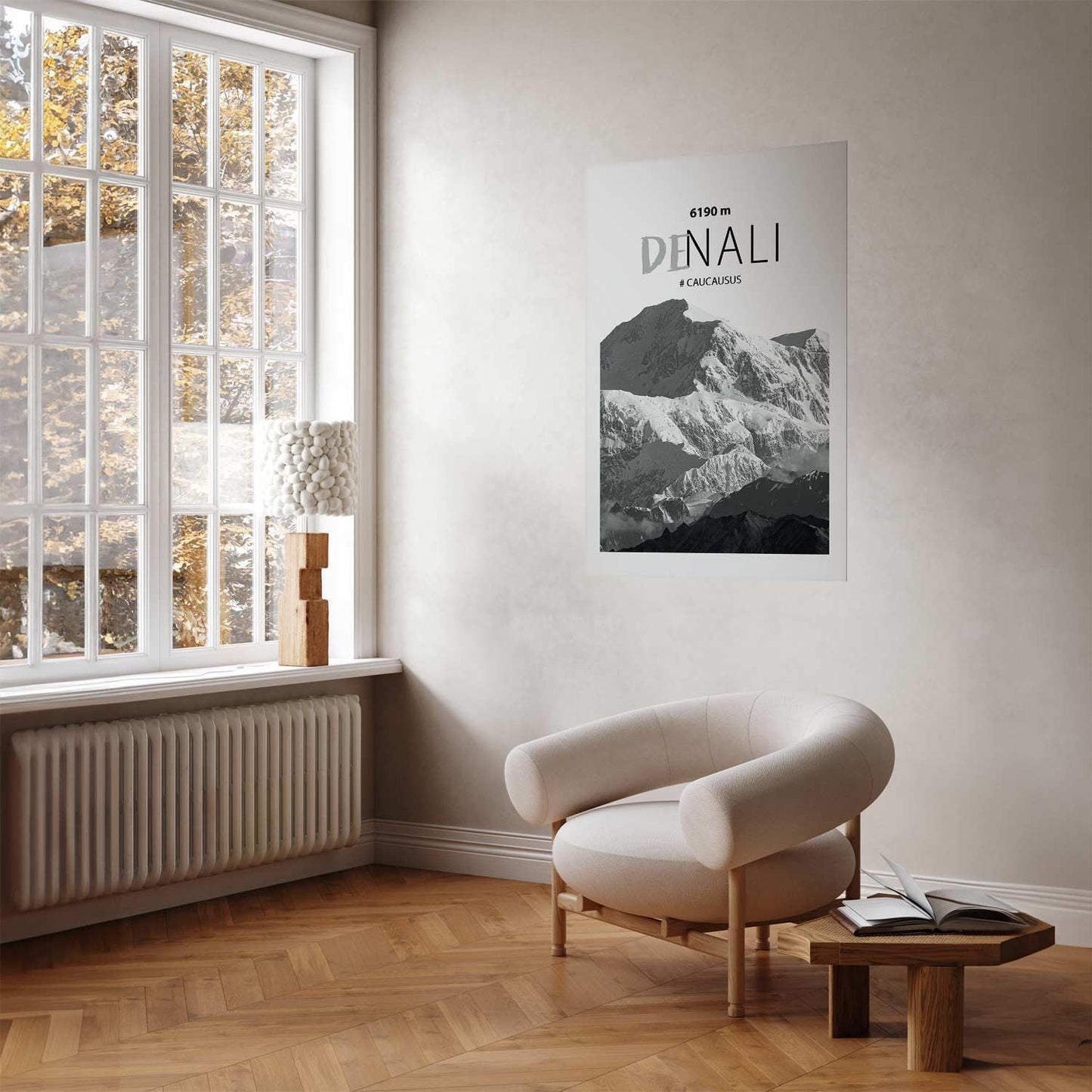 Poster - Majestic mountain peak Denali mountain crown mountain landscape