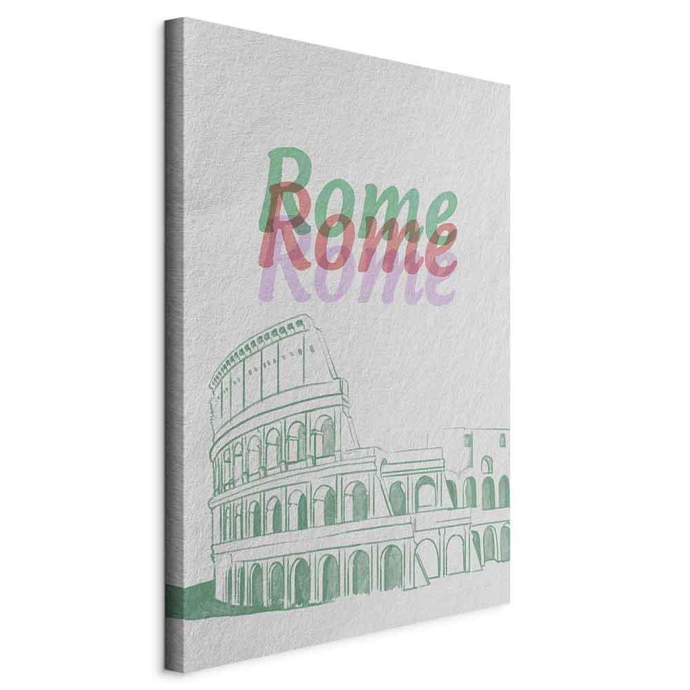 Leinwandbild - Rome in Watercolours (1 Part) Vertical