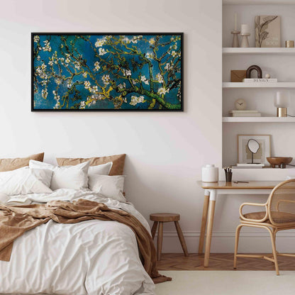 Leinwandbild Blühender Mandelzweig – Elegante Wanddeko in Pastellfarben