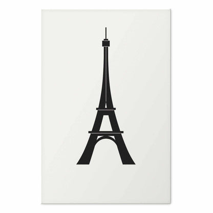 Poster - Eiffel Tower Simple Black-and-White Graphic