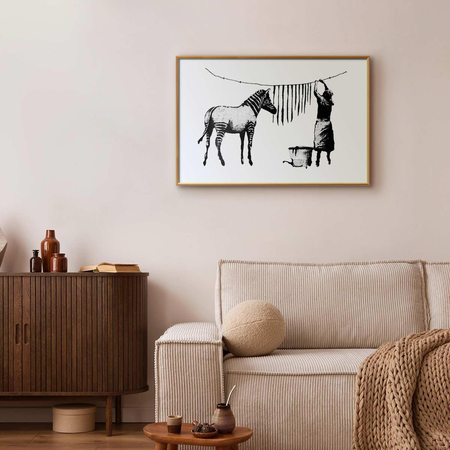 Poster - Banksy: Zebra Washing Artgeist