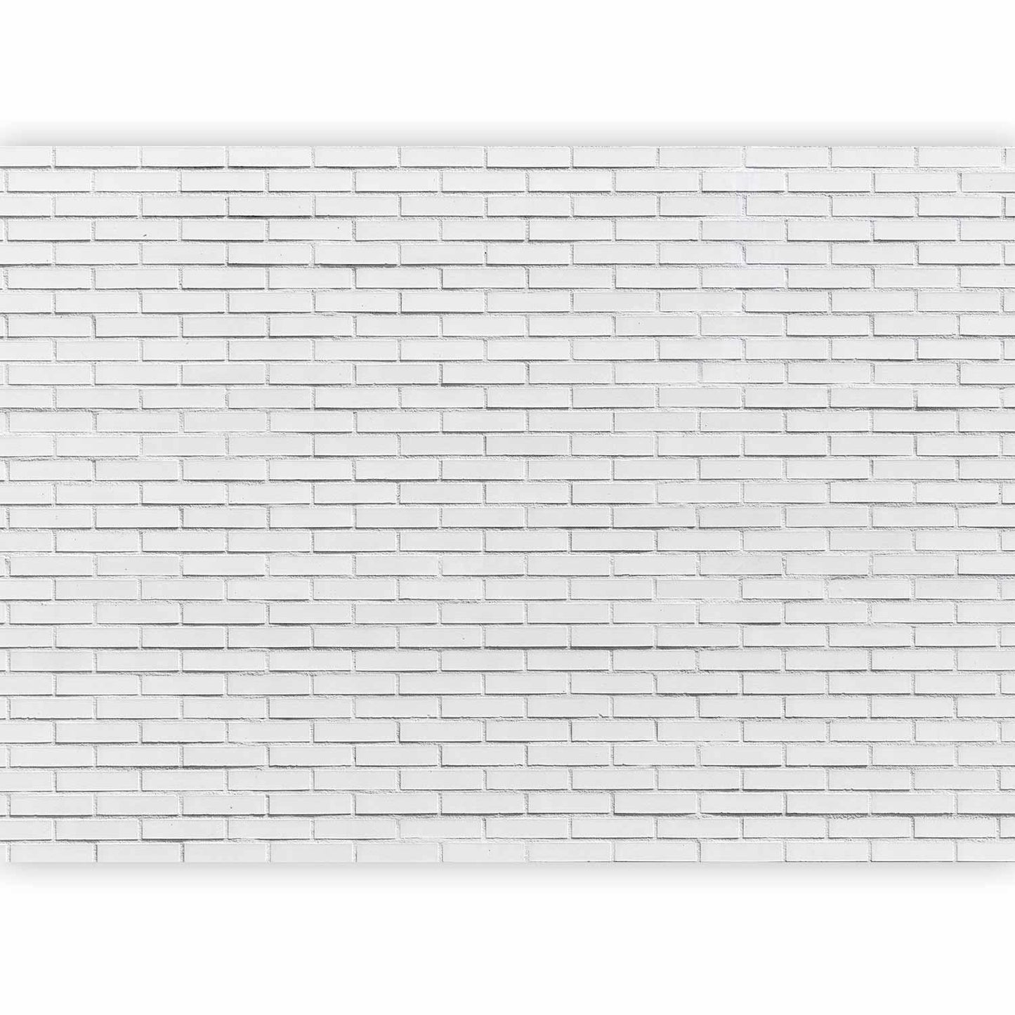 Fototapete - Snow Brick - Pattern Imitating a Brick Wall in White Artgeist