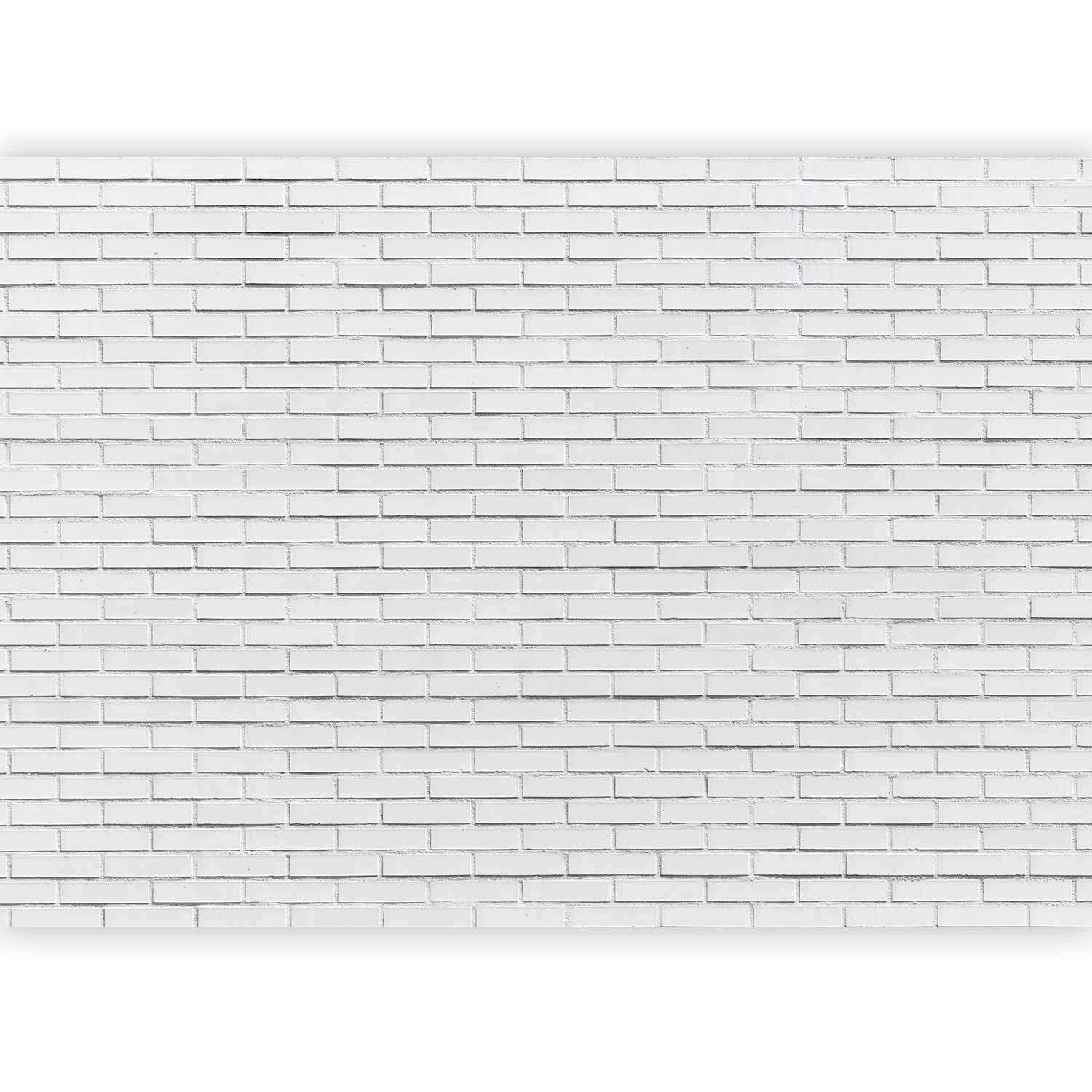 Fototapete - Snow Brick - Pattern Imitating a Brick Wall in White Artgeist