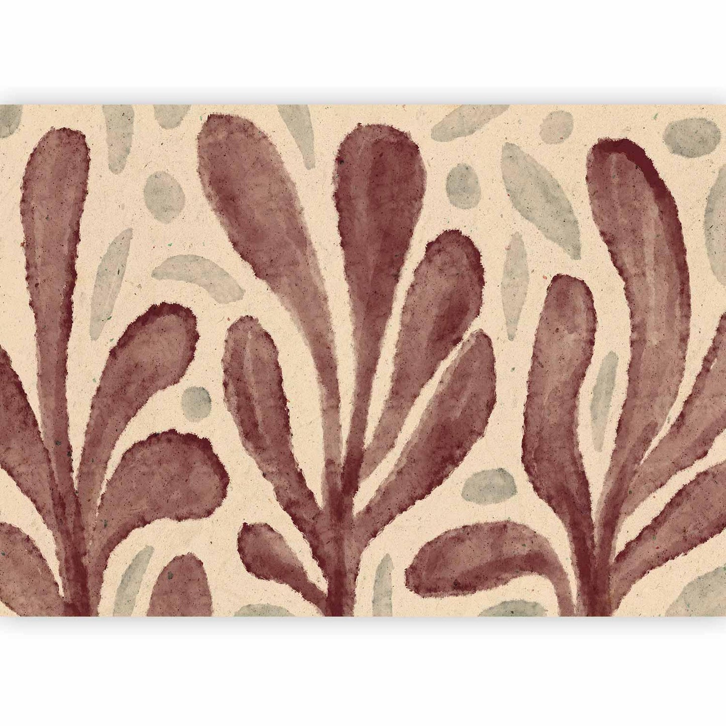 Fototapete Blätter und Punkte - Lebendige Formen im Matisse-Stil