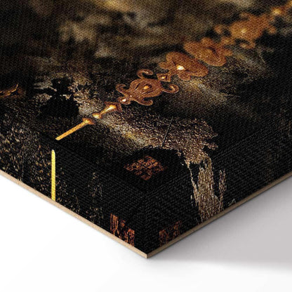 Leinwandbild - Golden Lion (5 Parts) Wide