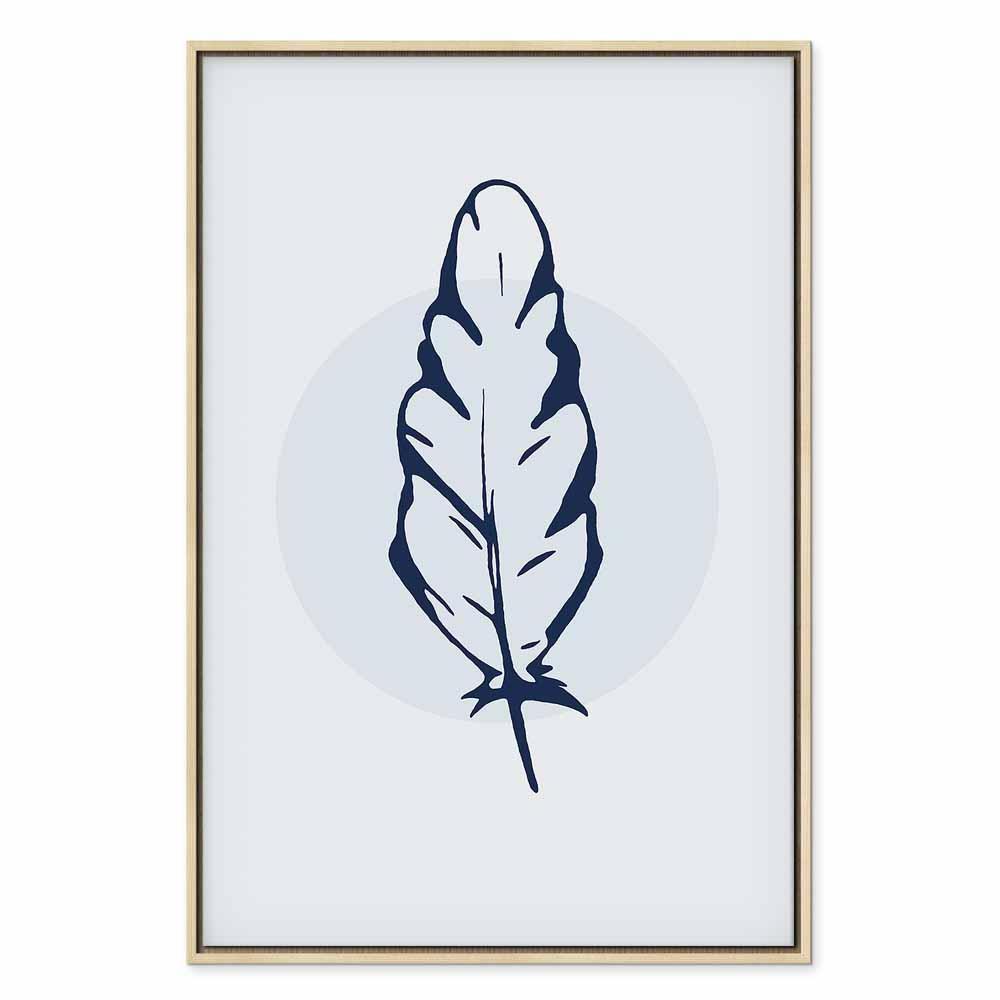 Leinwandbild - Blue Feather (1 Part) Vertical