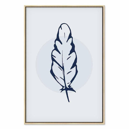 Leinwandbild - Blue Feather (1 Part) Vertical