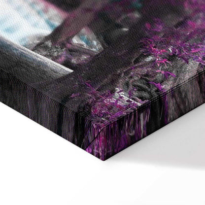 Leinwandbild - Waterfall and Buddha