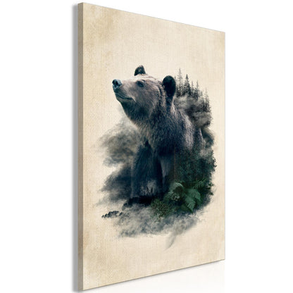 Leinwandbild Bear Valley – Naturbild mit Bär in majestätischer Landschaft
