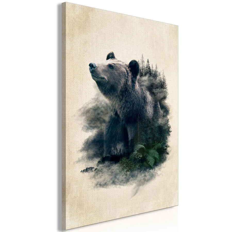 Leinwandbild Bear Valley – Naturbild mit Bär in majestätischer Landschaft
