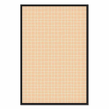 Leinwandbild - Waving Lines - Creamy Grid on a Noisy Pastel Background