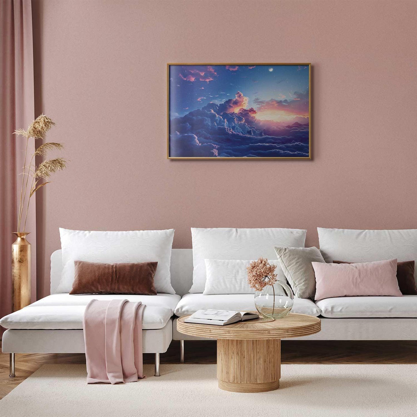 Poster - Night Concert in the Mountains: Clouds Illuminated by the Last Rays of the Sun