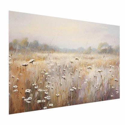Poster - Impressionist meadow – field landscape in a pastel colour palette