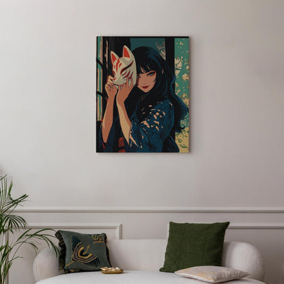 Malen nach Zahlen - Kitsune mask