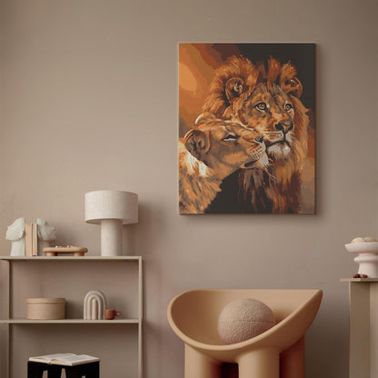 Malen nach Zahlen - Lion love