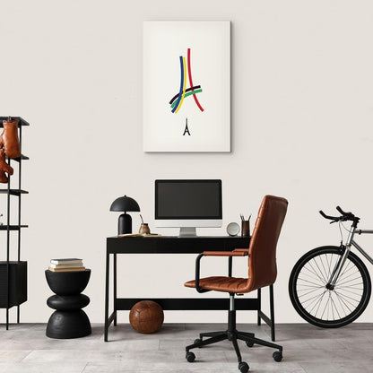 Leinwandbild - Eiffel Tower - Colorful Graphics - Abstraction