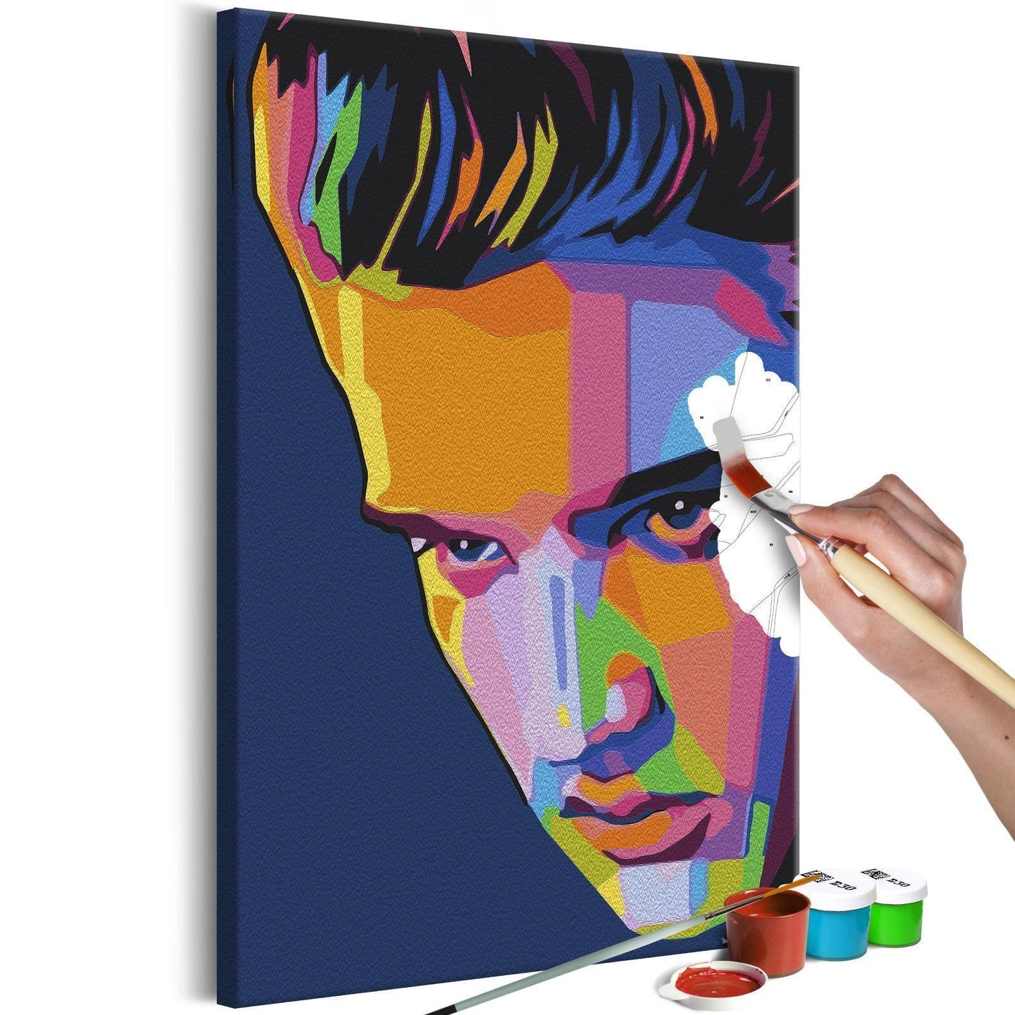Malen nach Zahlen - Colourful Elvis