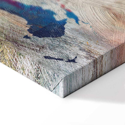 Leinwandbild - World Map: Cracked Wall