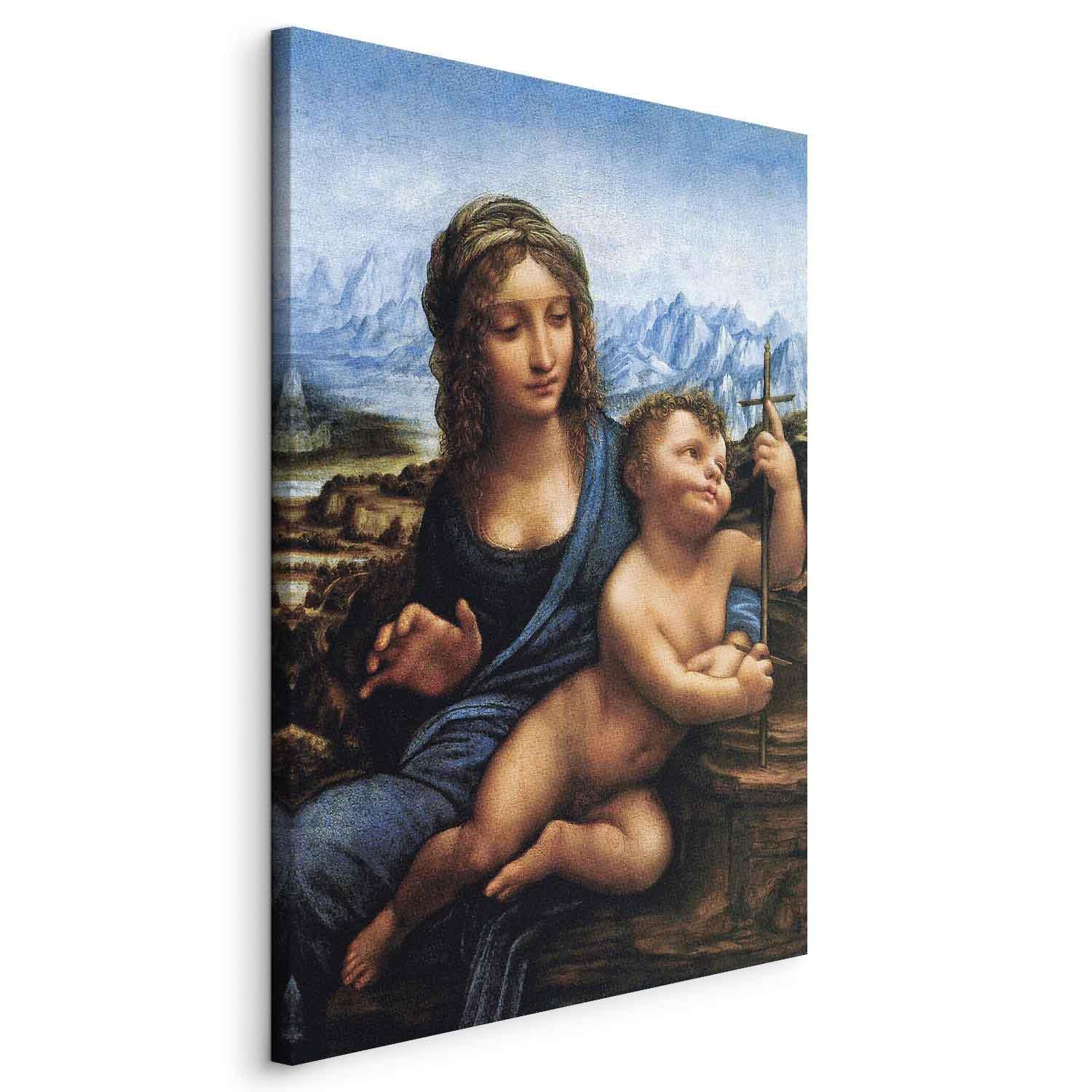 Leinwandbild - Madonna With a Distaff (Leonardo da Vinci) Artgeist
