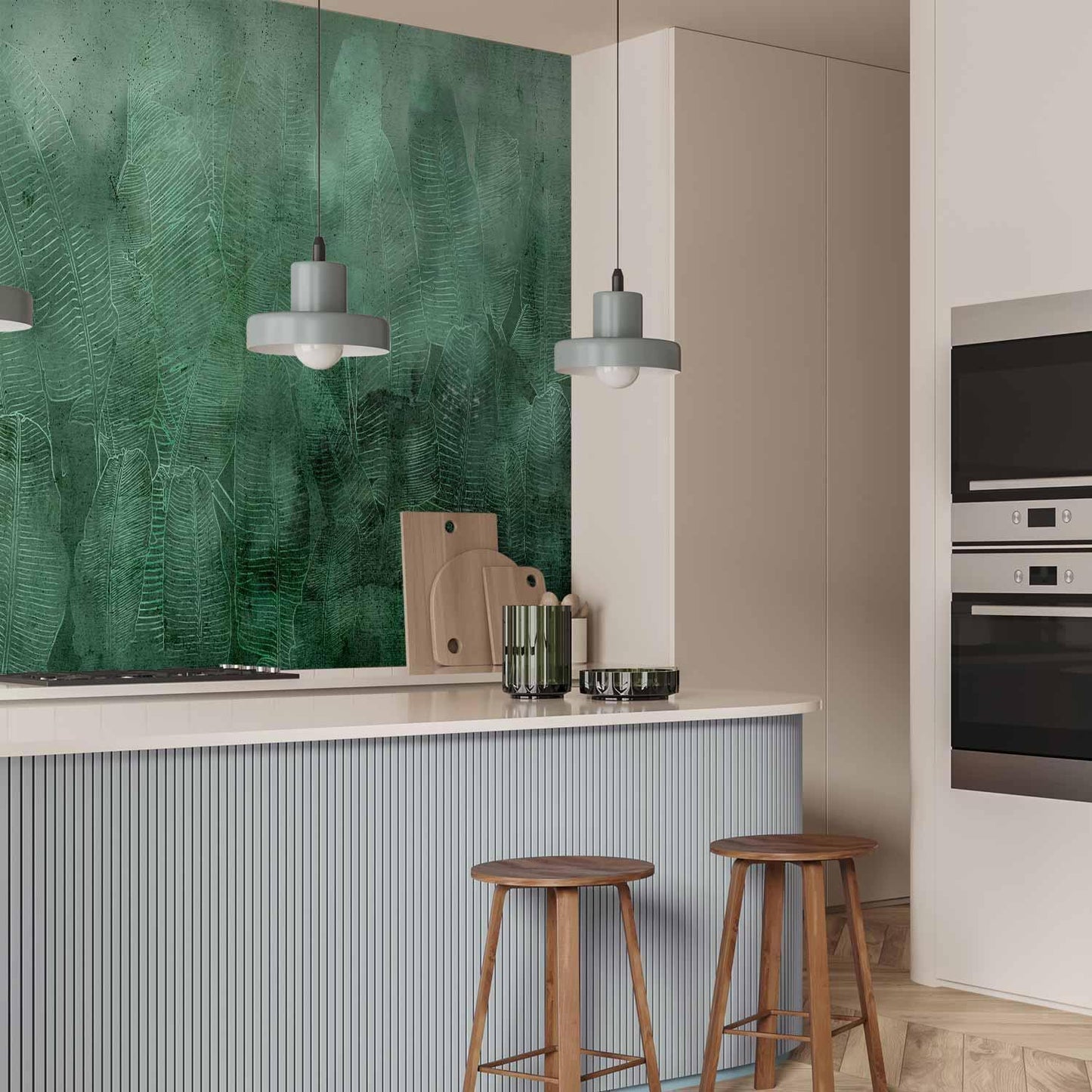 Fototapete - Green Banana Leaves