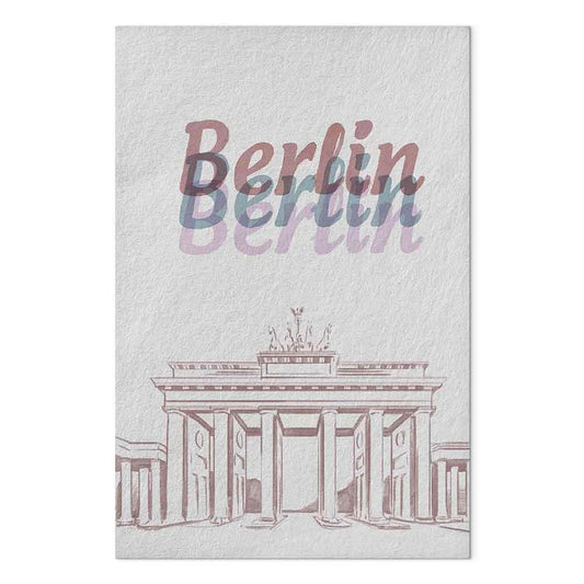 Leinwandbild - Berlin in Watercolours (1 Part) Vertical