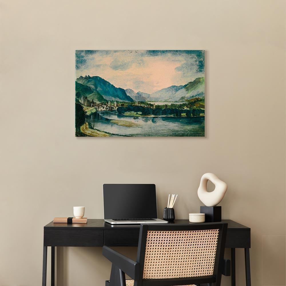 Leinwandbild - Albrecht Dürer – View of Trento from the North